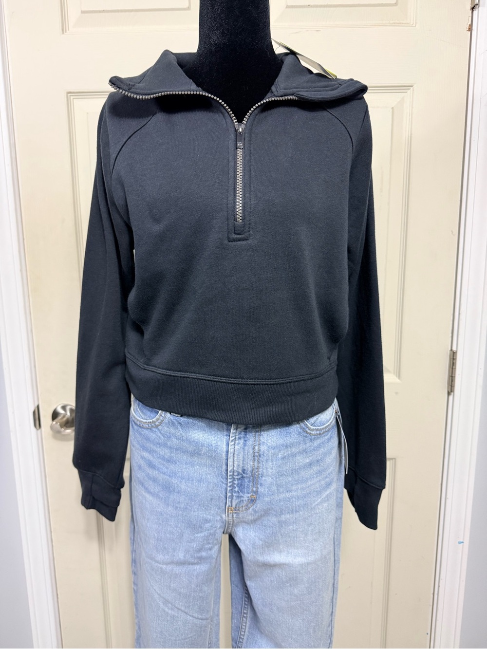 All in Motion - Women’s Black Quarter-Zip Hooded Sweatshirt
